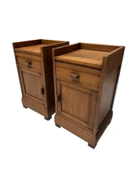 Two Art Deco Modernist Nightstands or Bedside Tables, 1920s